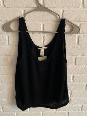 H&M Black Tank Top - Lightweight Knit